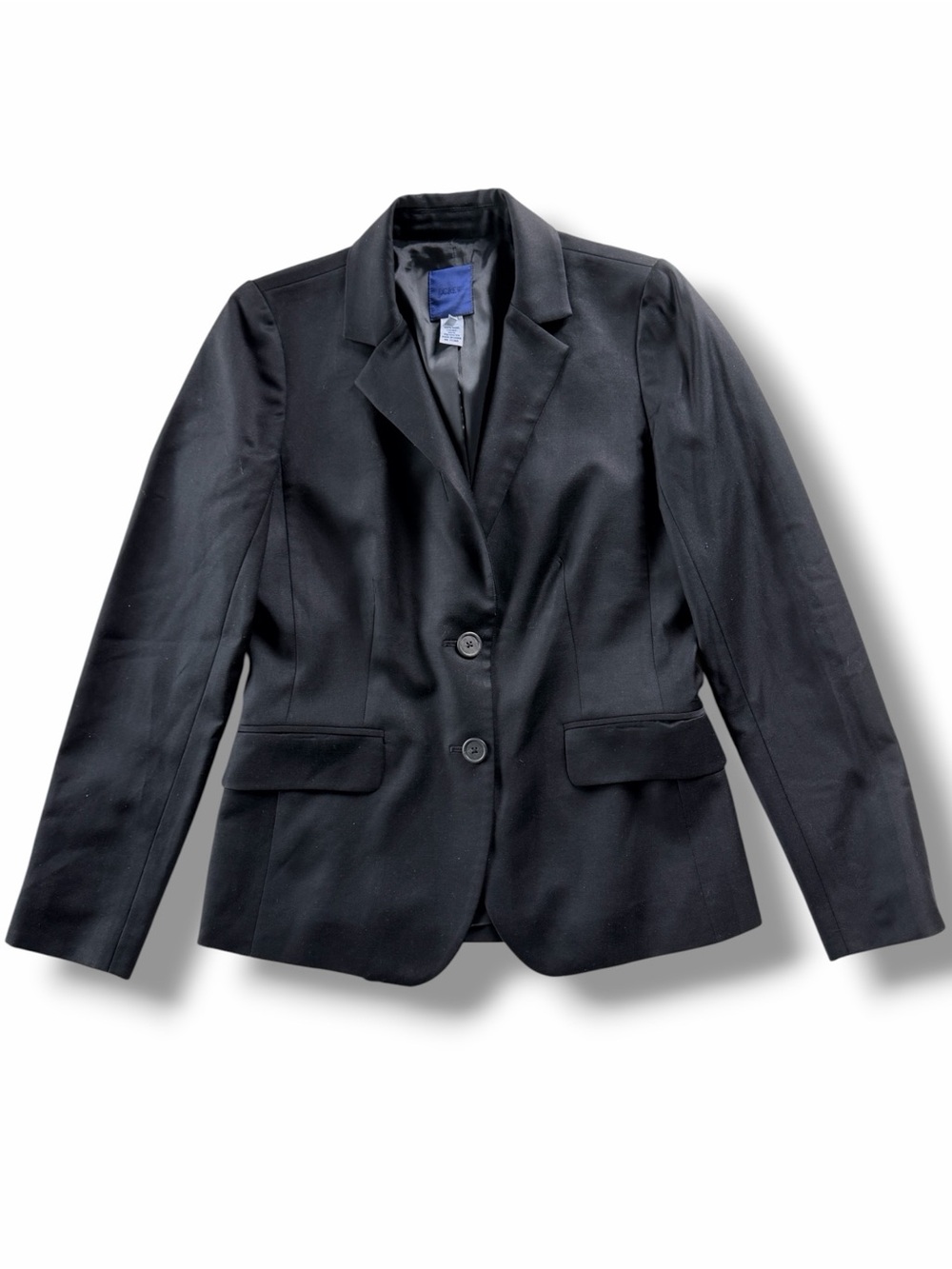 J, Crew Wool Super 120s Black Blazer Size 4